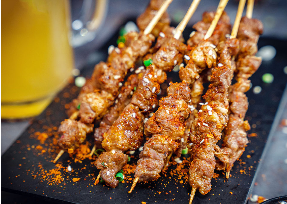 香辣烤羊肉串